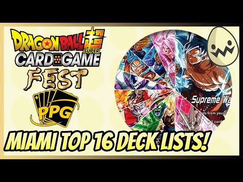 Dragon Ball Super Card Game: PPG DBS Fest Miami Top 16 Decks!!!