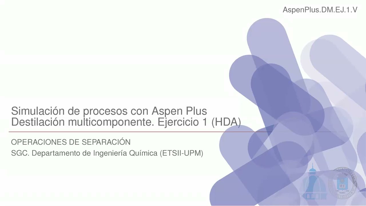 Mini-curso de diseño de columnas de destilación en Aspen Plus: 4. Modelo de equilibrio