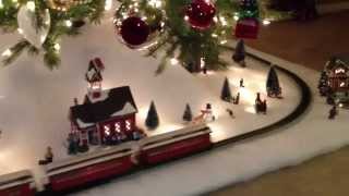 preview picture of video '2011 Christmas village with model train'