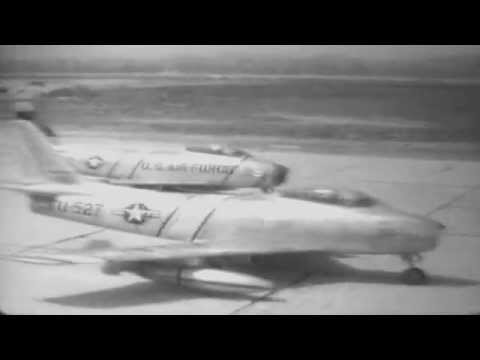 F-68 Sabre Jets, 69th Fighter Bomber Squadron, Korea, 04/1955 (full)
