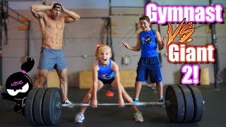 Gymnast vs Giant 2!  Who is stronger Payton or the