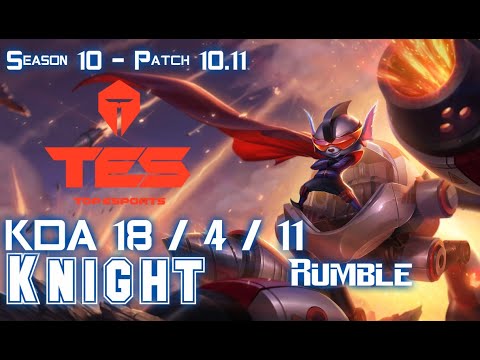 TES Knight RUMBLE vs ZOE Mid - Patch 10.11 KR Ranked