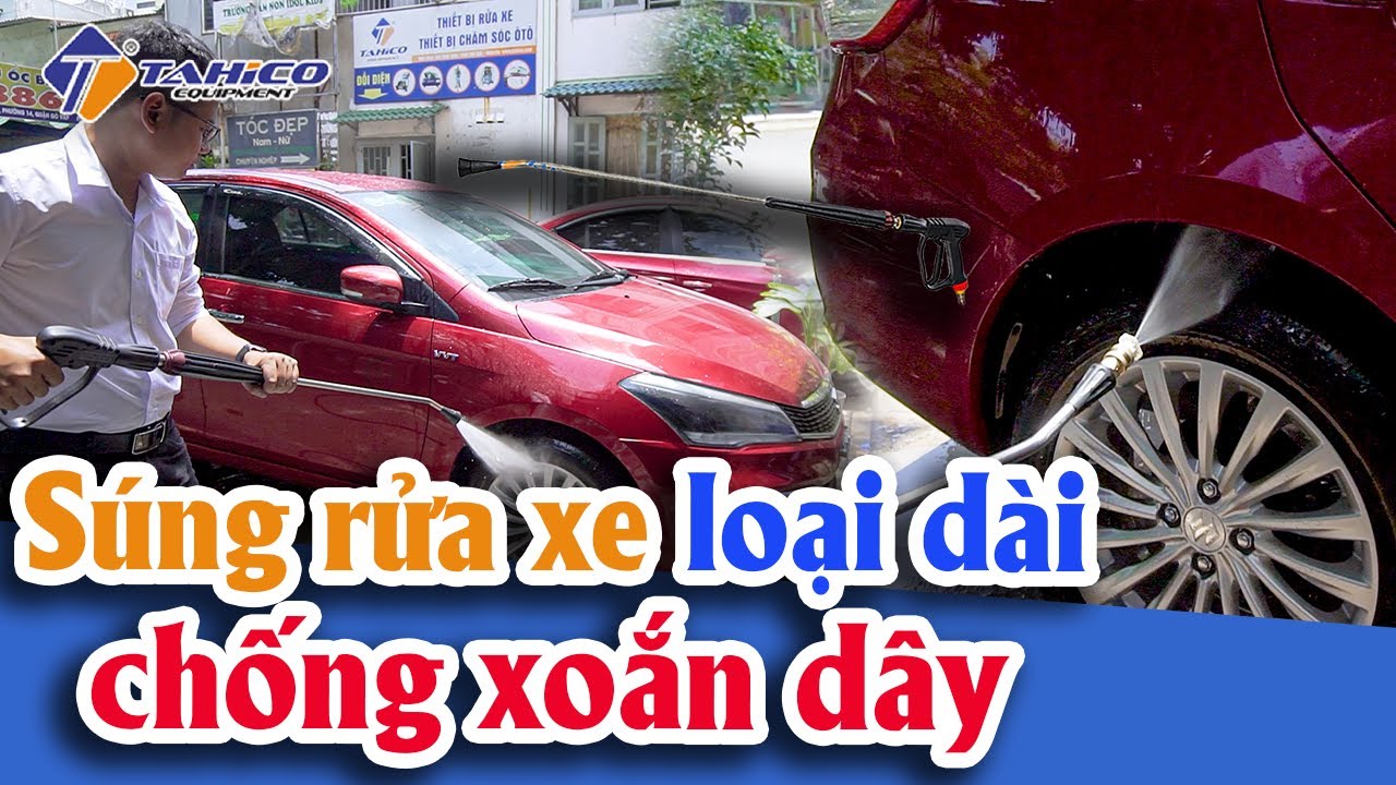 Súng rửa xe loại dài chống xoắn dây cho máy cao áp 25