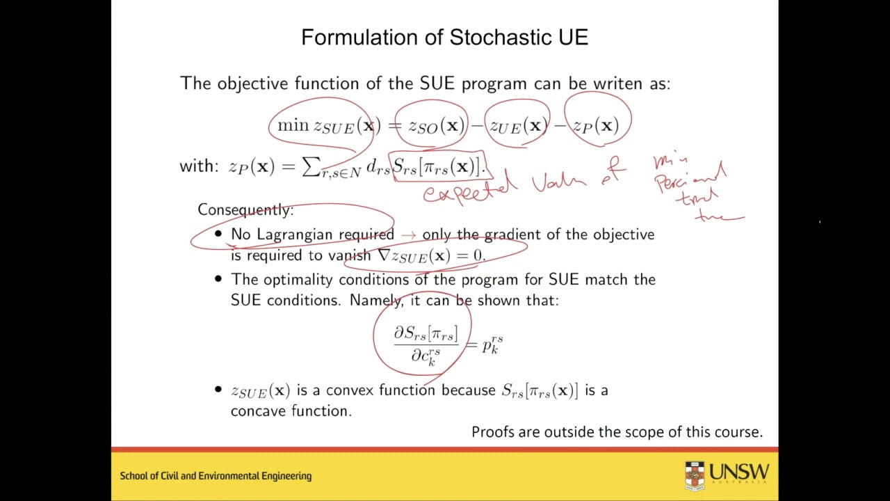 UNSW CVEN4402: Stochastic User Equilibrium (SUE) traffic assignment (part 2)