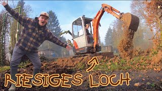 Mit dem BAGGER den GARTEN UMGRABEN - GARTENUMBAU #3