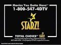 Starz Movie Channel 2000 Television Commercial Christmas December Lineup