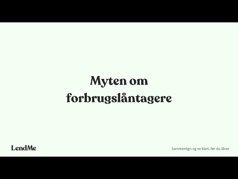 Myten om Forbrugslåntagere