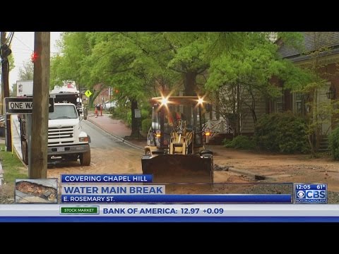 Water main break leaves Chapel Hill neighborhood without water