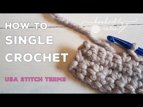 How to Single Crochet (Beginners Stitch Tutorial) sc