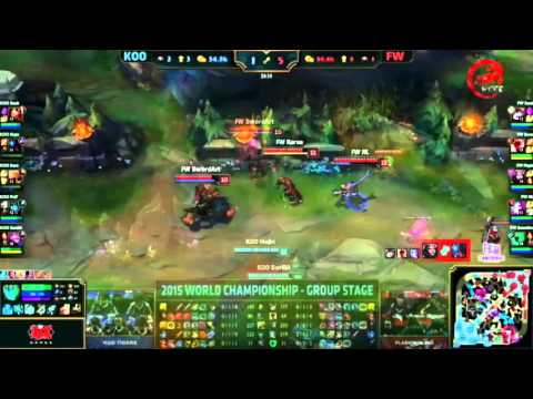 【賽事精華】20151008 S5世界賽小組賽 W2D1 KOO vs FW 精華