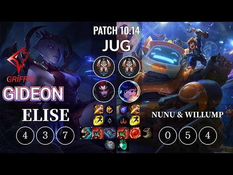 GRF GIDEON Elise vs Nunu & Willump Jungle - KR Patch 10.14