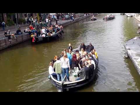 The 'hustle and bustle' of an Amsterdam canal - Netherlands
