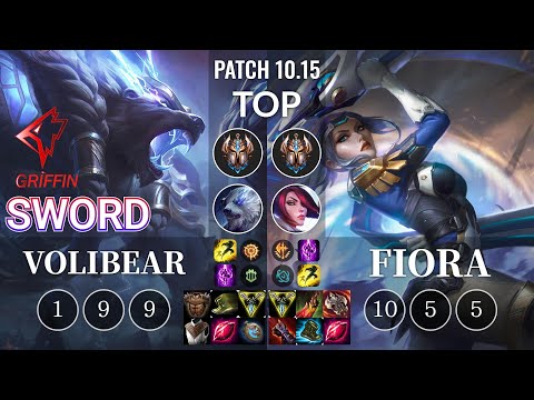 GRF Sword Volibear vs Fiora Top - KR Patch 10.15