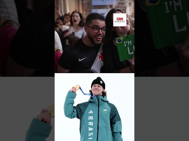 É ouro! Brasileiros em Milão celebram medalha de Lucas Pinheiro Braathen