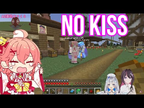 Azki Reject Sakura Miko Kiss |  minecraft [Hololive/Eng Sub]