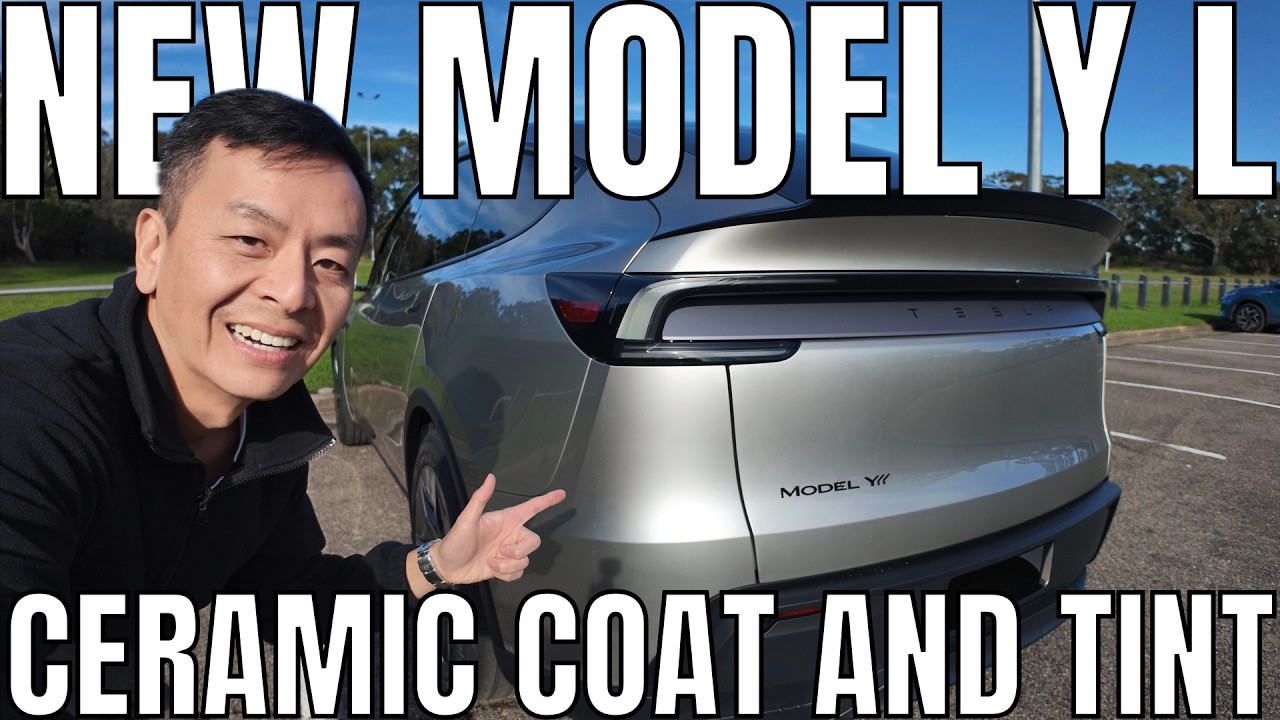New Tesla Model Y L Ceramic Coating Paint Protection & Window Tinting