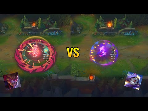 Street Demon Rengar vs Pretty Kitty Rengar Skin Comparison - League of Legends