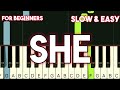 ELVIS COSTELLO - SHE ( NOTTING HILL ) || SLOW & EASY PIANO TUTORIAL