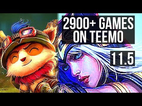TEEMO vs ASHE (TOP) | 2900+ games, 2.5M mastery, 9/2/6, Dominating | EUW Master | v11.5