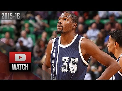 Kevin Durant Full Highlights at Jazz (2015.11.23) - 27 Pts, 6 Reb in Return!