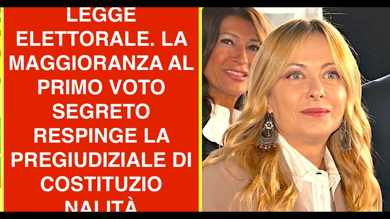 LEGGE ELETTORALE. LA MAGGIORANZA AL PRIMO VOTO SEGRETO RESPINGE LA PREGIUDIZIALE DI COSTITUZIONALITÀ