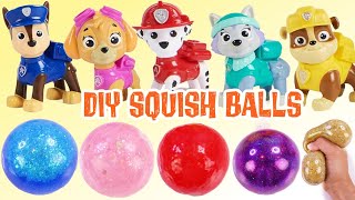 How to Make Paw Patrol DIY Squishy Balls with Slime, Chase & Skye