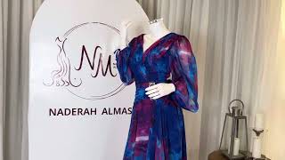 فستان شيفون طويل للسهرات