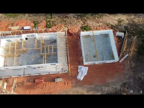 Drone flight 1 over ICF house and garage build