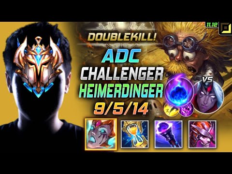 Challenger Heimerdinger ADC vs Varus - 챌린저 원딜 하이머딩거 템트리 룬 리안드리 유성 ハイマーディンガー - LOL KR 11.12
