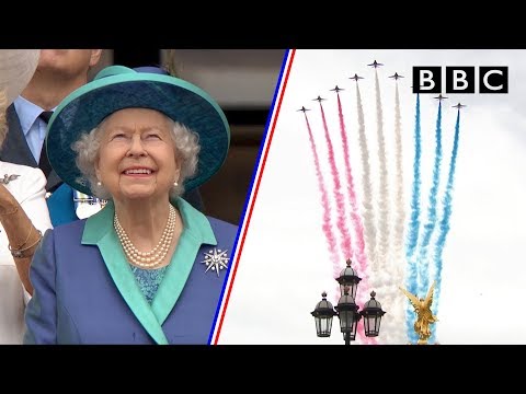 Watch the entire spectacular 100-aircraft flypast as RAF celebrates 100 years - BBC