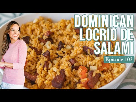 LOCRIO DE SALAMI CON MAIZ (DOMINICAN RICE WITH SALAMI AND CORN)
