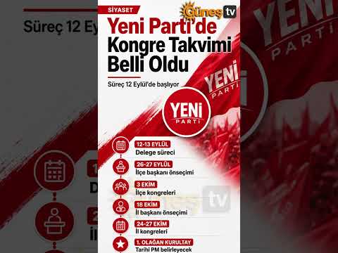 YENİ Parti’de Kongre Takvimi Belli Oldu #YENİParti #Kurultay #KongreTakvimi #Siyaset #Haber