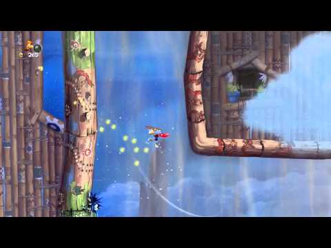 Rayman Legends Playthrough Part 57: [Back To Origins] Desert Of Dijiridoos - Tricky Winds