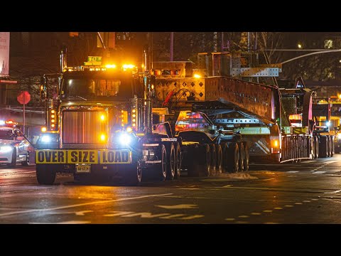 Western Star Truck Hauling Massive Steel Load on 19 Axle Trailer!