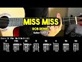 Miss Miss - Rob Deniel | Easy Guitar Chords Tutorial For Beginners (CHORDS & LYRICS) #guitarlessons
