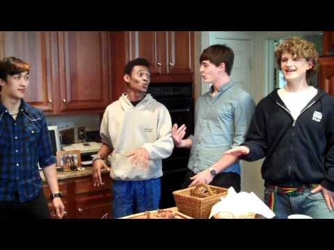 Four Members of Out of the Blue from Oxford University Sing in Our Kitchen