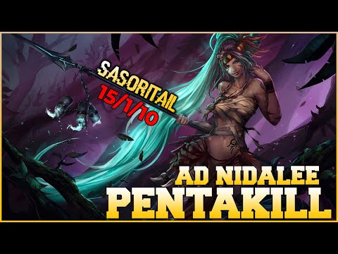I ACTUALLY GOT A PENTAKILL!!! AD NIDALEE TOP LANE - Playing while im sick, and Im sick of losing...