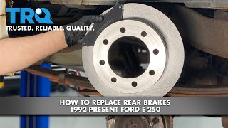 How to Install Rear Brake Pads and Rotors 1992-Present Ford E-250