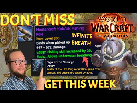 FASTEST way to Get INFINITE Breath in DELVES with Mastercraft Kalu'ak Fishing Pole World of Warcraft