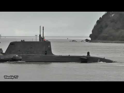 HMS AUDACIOUS S122 ENTERS DEVONPORT NAVAL BASE AT DEVILS POINT 1-4-23