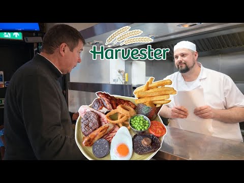 I Review A Harvester Mixed Grill! I Approached The Chef!