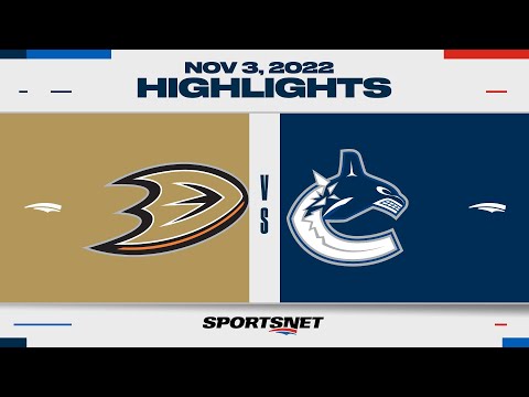 NHL Highlights | Ducks vs. Canucks - November 3, 2022