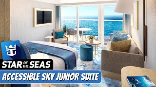 Star of the Seas | Accessible Sky Junior Suite Walkthrough Tour | Royal Caribbean 2025 | 4k