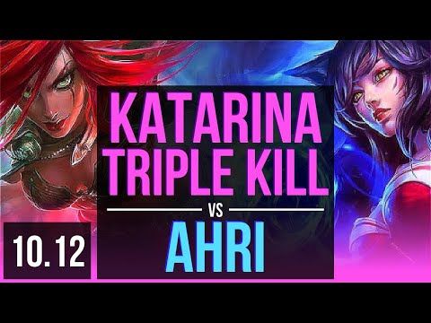 KATARINA vs AHRI (MID) | 1.7M mastery points, Rank 10 Katarina, Godlike | TR Grandmaster | v10.12