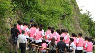 5月28日【びわ湖放送ニュース】自衛隊と地元高校生が石垣を除草「彦根城クリーン作戦」任務完了！