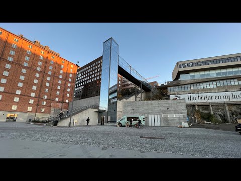 AMAZING SUNSET!!! 2013 KONE MonoSpace MRL Traction Elevator @ Kvarnholmen, Nacka, Sweden.