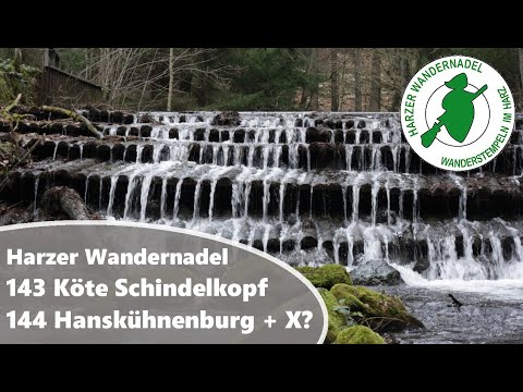 Harzer Wandernadel Stempel 143 Köte Schindelkopf und 144 Hanskühnenburg +X? an der Sösetalsperre