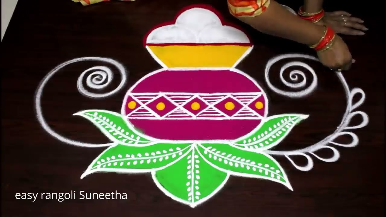 bhogi hindu festival rangoli design by suneetha