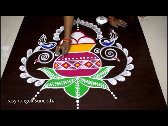 Bhogi hindu festival rangoli design by suneetha