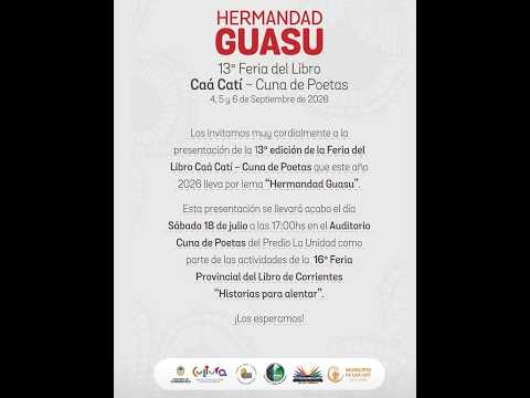 Presentación de la Feria del Libro de Caá Catí 2026.